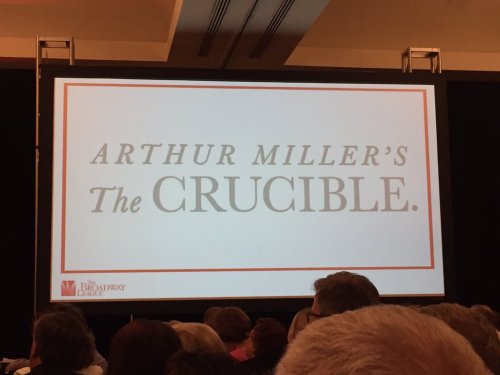 The Crucible cast and creatives at The Broadway League’s Spring Road Conference, 19 May 2016