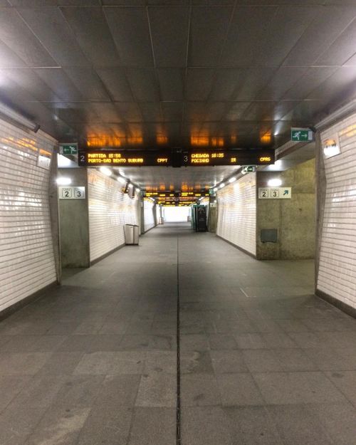 The light at the end of the tunnel. . . . . . #photography #tunnel #light #train #trainstation #text