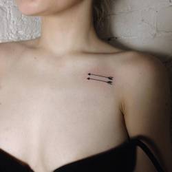 cutelittletattoos:Two hand poked arrow tattoos