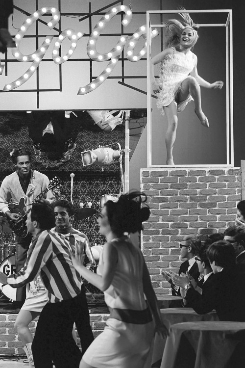 Chuck Berry / appearing on Hullabaloo (NBC 1965–66) / broadcast May 4, 1965 / photo by Steve Schapir