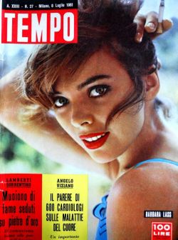 polish-actresses:  Barbara Kwiatkowska on the cover Tempo, 1961.