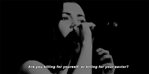 dailymarinagifs:   Were we born to abuse, shoot a gun and runOr has something deep