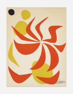 artsyloch:  Alexander Calder executed 1960screenprint on paper 25½ h x 19½ w in; 65 x 50 cm   