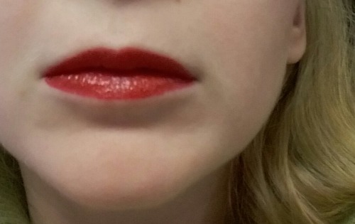 Red lips.