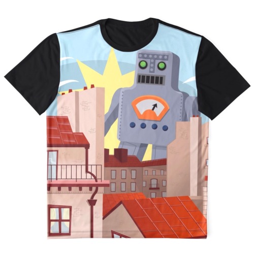 The Day The Giant Robot Arrived and Spiders From Mars. Two of my designs on Redbubble. Find them bot