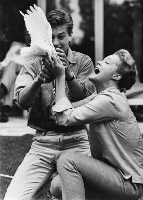  Alain Delon et Romy Schneider, photographiés par Jochen Blume, juin 1959 