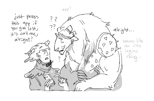 puptato:some scribbles of my GW2 character Braer and my pal’s character Avarlais. Turns out druids a