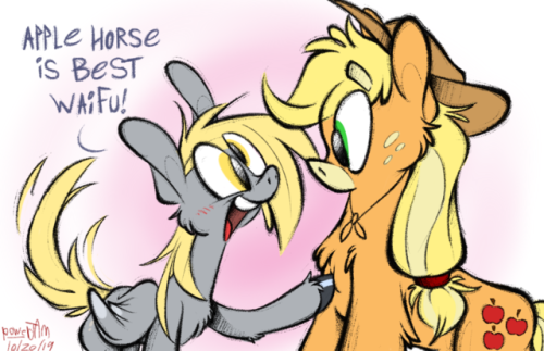 power-jam:Applejack doesn’t know how to deal with her new girlfriend. Send help. Patreon Twitter