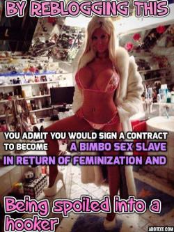 feminizationfantasymtf:  YOU WANT TO BE HER - YOU WANT TO BE FEMINIZED You are becoming a womanGrow breasts to the point of no returnFeminize your skin to the point of no return. Feminize your mind to the point of no return You’re a sissy there is no