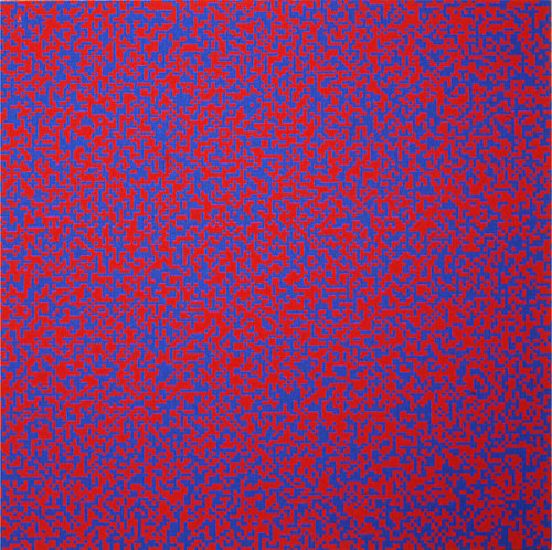 primary-yellow:  FRANÇOIS MORELLET 40.000 CARRÉS (BLEU/ROUGE), 1971 PRIMARY YELLOW
