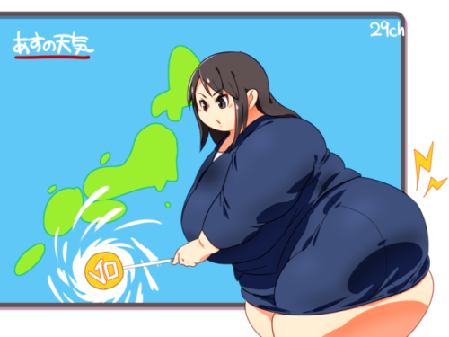 squarewave29:  PATREONとFANBOXに「更に太ったお天気おねえさん」を投稿しました。I posted “fat weather girl” to PATREON and FANBOX.https://www.patreon.com/posts/21739023https://www.pixiv.net/fanbox/creator/18638/post/163976