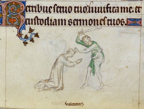 beheading of St. Valentineabove: Psalm 118(119):17 ‘Retribue servo tuo, vivifica me, et custod