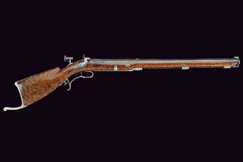 Ornate percussion target rifle signed “VERRY A PARIS”, mid 19th century.