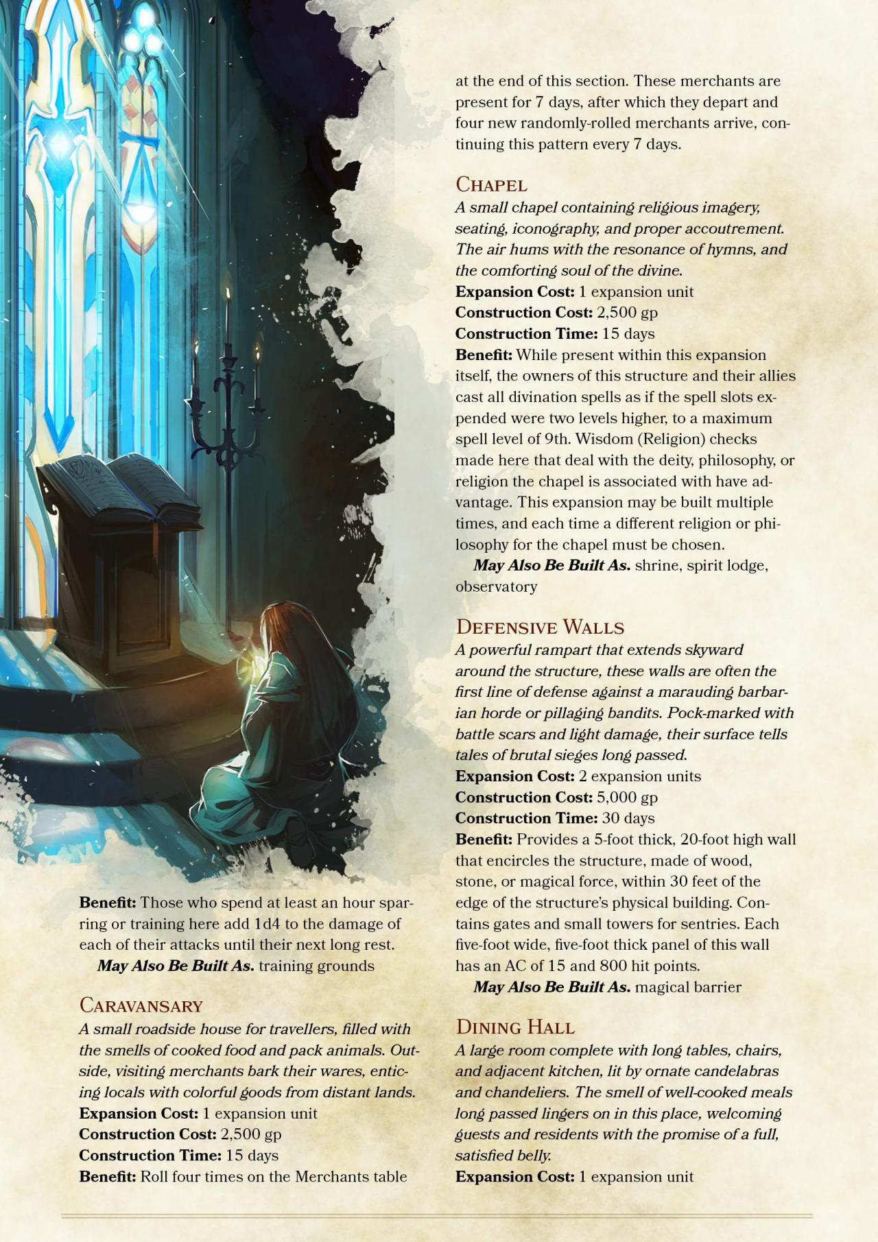 DnD 5e Homebrew — Fortresses, Strongholds and Temples for Players  Dnd  5e homebrew, Dungeons and dragons homebrew, Dungeons and dragons rules