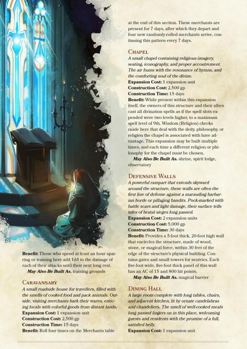 zunadahalforcbarbarian: dnd-5e-homebrew:Fortresses, Strongholds and Temples for Players Part 1 I lov