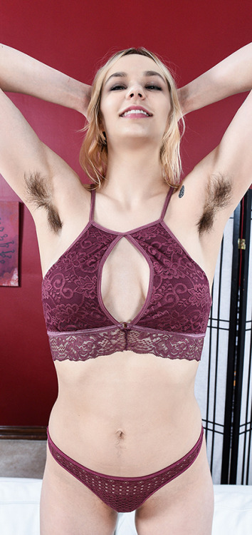 lovemywomenhairy:Her pits are truly magnificent and her rack is to dream about!!!!