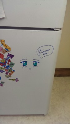 djsckatzen:  h8seed:  This is what I did to my friend’s refrigerator while drunk last night  this is still very important