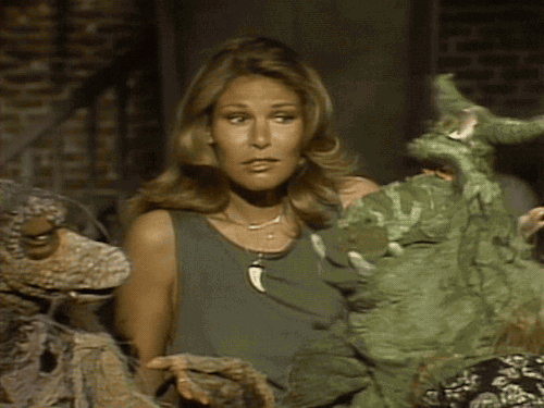 gameraboy:Raquel Welch and the Muppets on Saturday Night Live, April 24, 1976.