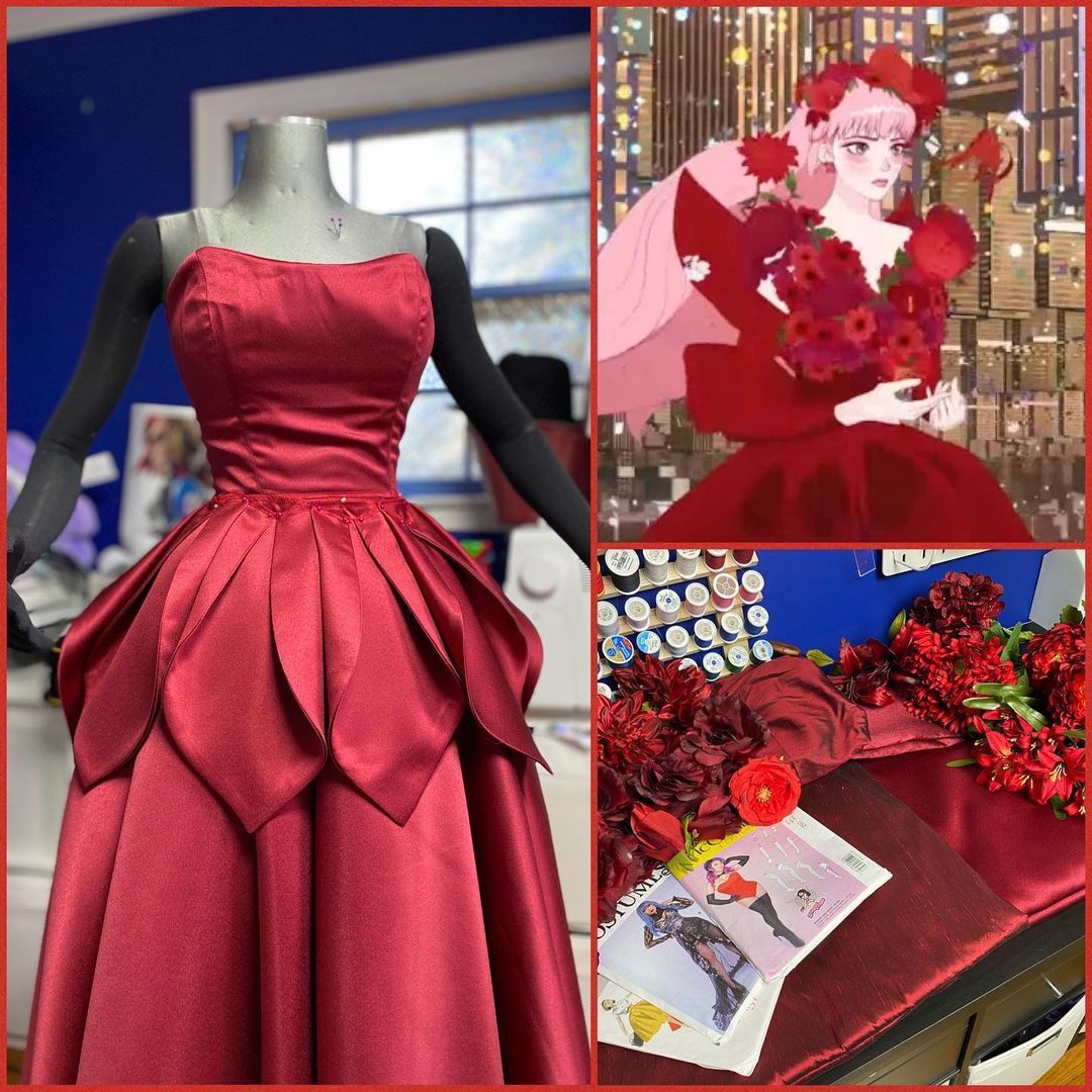 Belle cosplay - hand made red dress!
