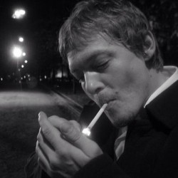 kedavramandylion:  Smoking, black &amp; white Reedus. Good evening, girls.(Not my pics or edits)