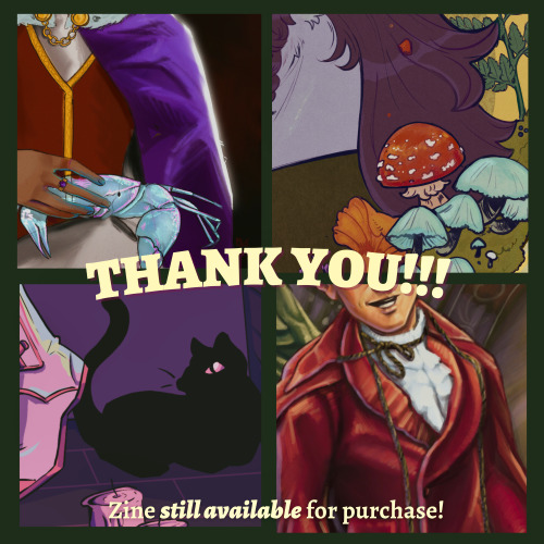 This is slightly belated but thank you all for your amazing feedback on the zine!! It’s been a long 