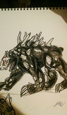 Mmmmhhhh I totally forgot that Ursa had a shit load of bony parts.. Third of my grimm re-draw series: Ursa! Next will be a boarbatusk