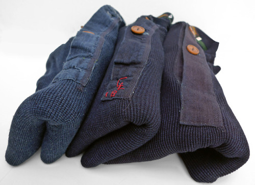 The Mister Freedom® “G.I. Two-Button Shirt”, cut from New Old Stock indigo knit jers
