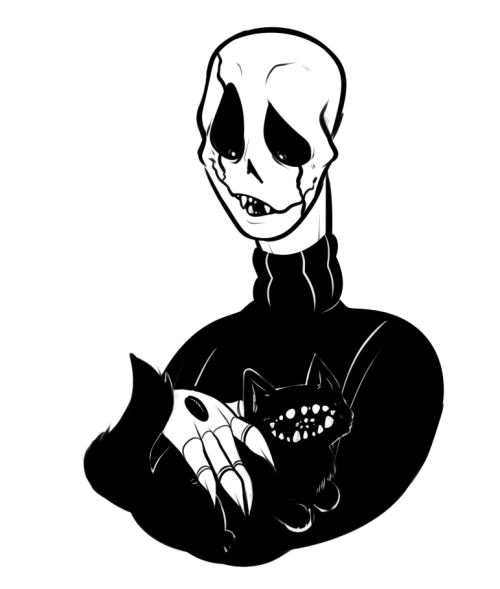 merry-meowrails:gaster makes a new friend