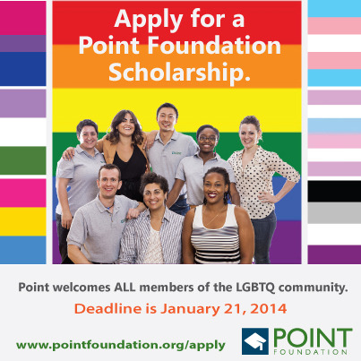 pointfoundation:  @PointFoundation is now accepting scholarship applications online. LGBTQ students 