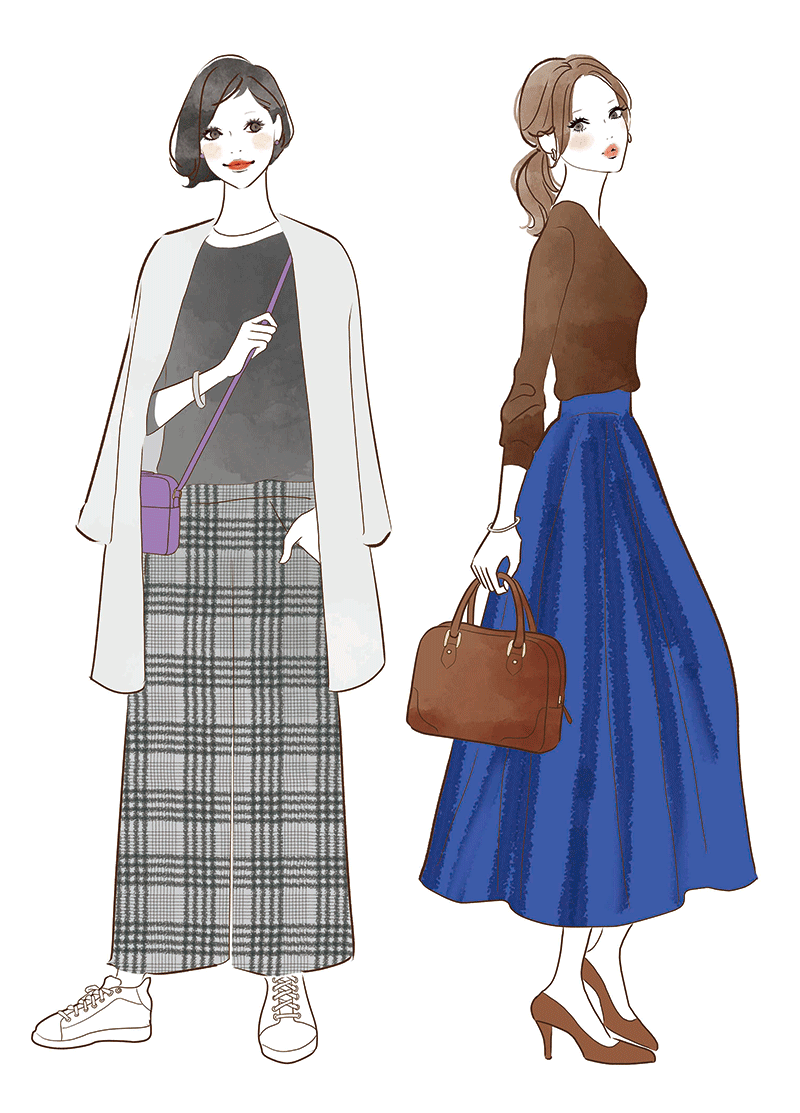 主婦の友社 今ある服でおしゃれに見せる 軸色 の法則 著者 谷口美佳さん にイラストを提供させていた イラストレーター スギザキメグミ