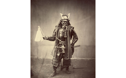 Samurai,1890s hand colored photographs