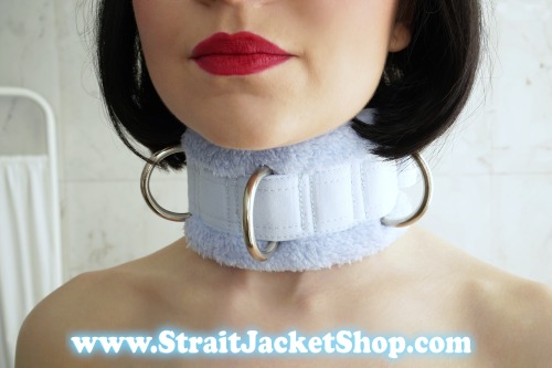 Blue Soft Padded Posture Restraining Collar with Segufix Locks!Great for ABDL fans!Available in our 