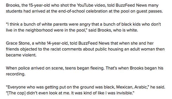 amazighprincex:  [Brooks, the 15-year-old who shot the YouTube video, told BuzzFeed