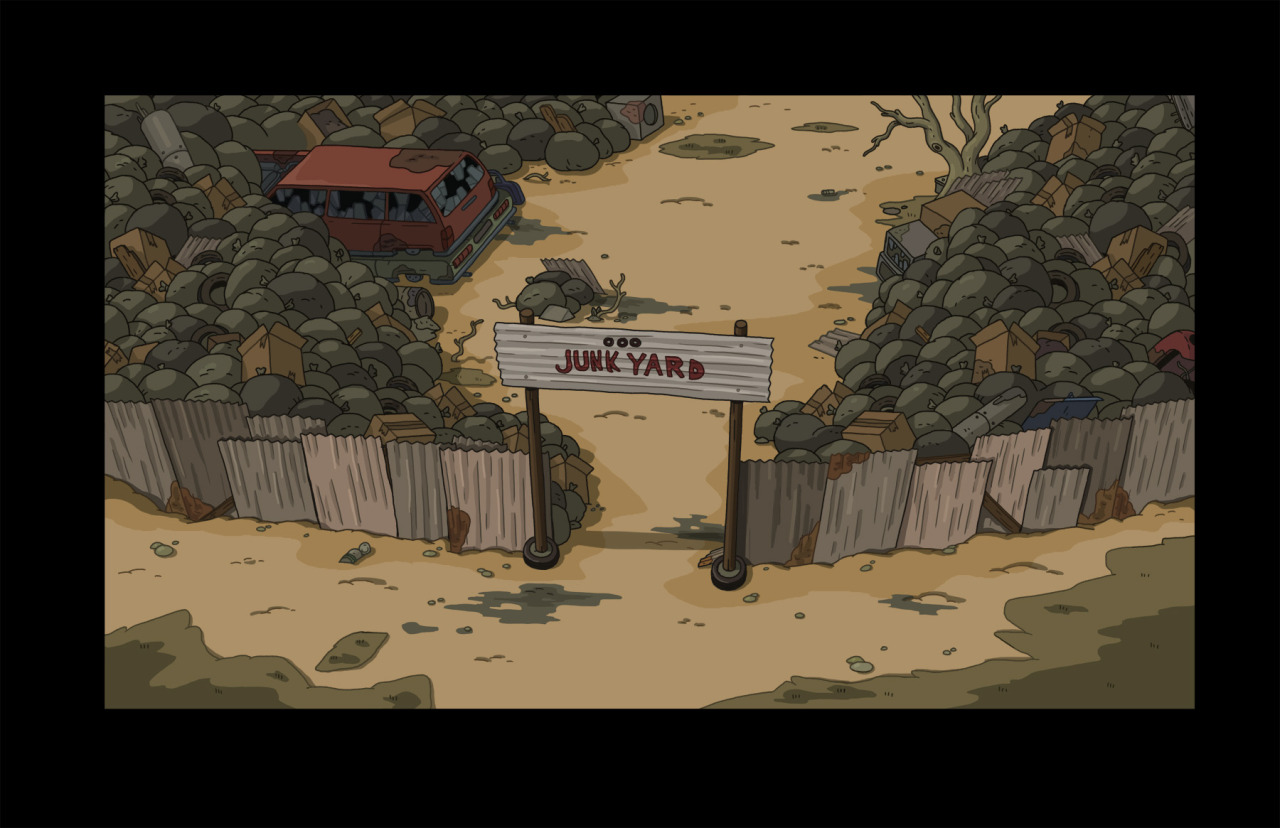 selected backgrounds from Rattleballs art director - Nick Jennings BG designers