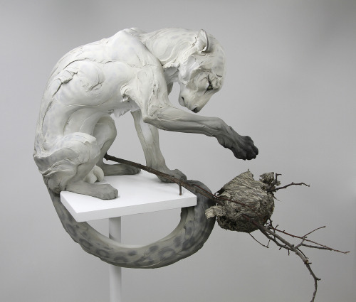crossconnectmag:Animal Body, Human Space- Beth Cavener SculpturesPrimitive animal instincts lurk in 