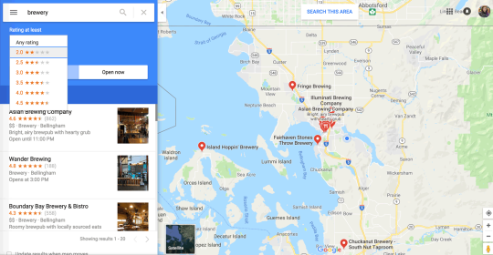 Google Maps: Whatcom County Breweries