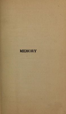 nemfrog:  Title page. Memory. 1919.
