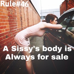 sissyrulez:  Rule#46: A Sissy’s body is