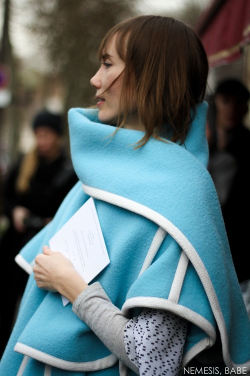 Anya Ziourova before Dior Paris Haute Couture Week SS14, January 14