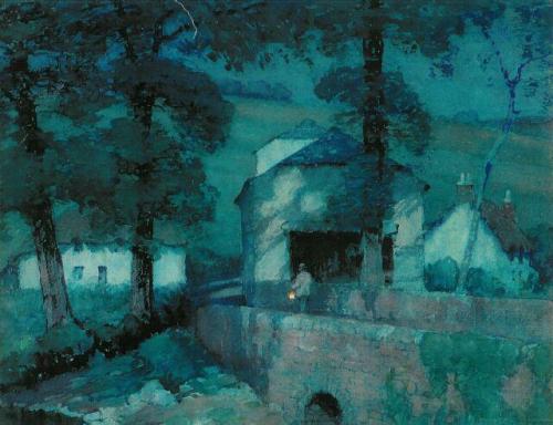 windypoplarsroom: Albert Moulton Foweraker “Moonlight, South Devon”