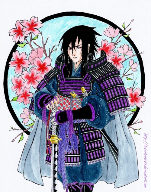 desertrosebook:  The Samurai and Cherry blossom By DesertRose69Cherry flowers usually fall very soon. Sakura flower is delicate and wind down soon. So, you can enjoy its beauty and falling in its fullness, not enough time to see it wither. This is related