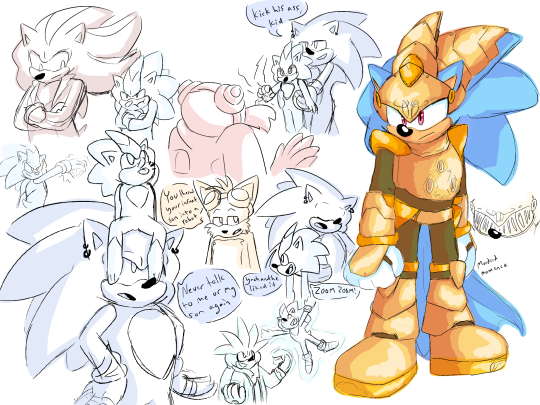 sonic the hedgehog, shadow the hedgehog, and silver the hedgehog (sonic)  drawn by deya_(tiolimond)