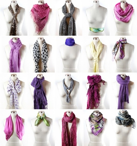 50 Ways to Tie a Scarf from Scarves Dot Net here (look at high res ...