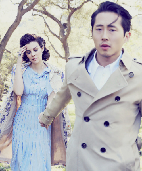 dailytwdcast:  Lauren Cohan and Steven Yeun photographed by Williams + Hirakawa for Los Angeles Magazine 2014 