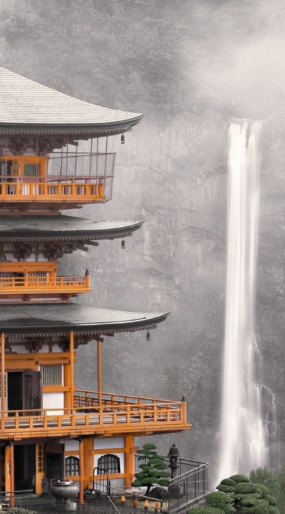 thekimonogallery:Nachi Falls in Nachikatsuura, Japan