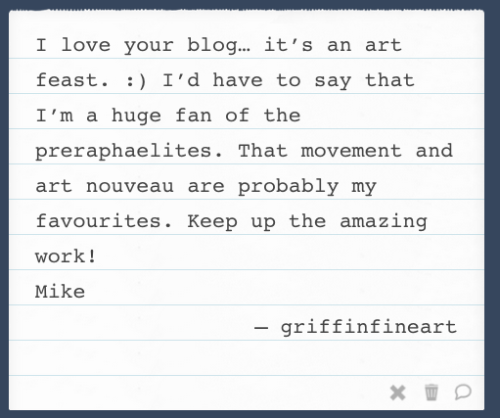 Thank you! I agree with you, art nouveau and the preraphaelite movement are both so ornate and beaut