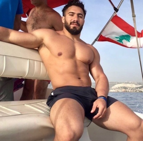 While on a cruise around the Mediterranean you couldn’t help but notice the muscular Lebanese stud s