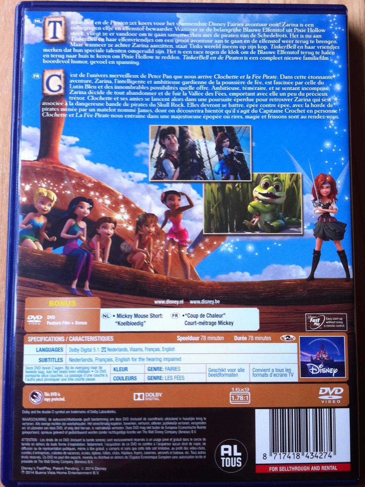 Ademen ik heb nodig Continent My Disney Collection — The Pirate Fairy DVD Dutch/French