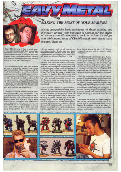 fuckyeahbritisholdschoolgaming:  ‘Eavy Metal from WD93, September 1987 with the RT01 plastic Marine.