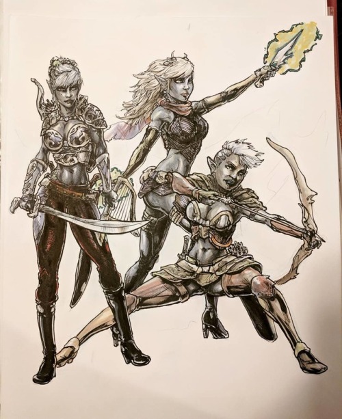 #raiders of the #Lolth #arc #drow #strike #force or #raiding #party #dungeonsanddragons #bard #warlo